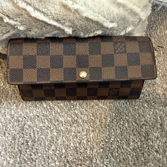 Louis Vuitton Damier Ebene Wallet on Chain with Gold Chain Strap - Picture 14 of 15